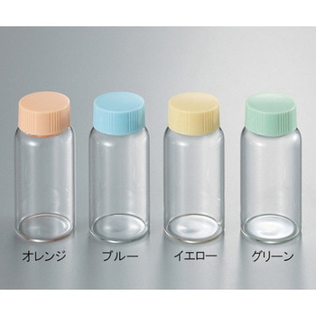 CCスクリュー管 透明 オレンジキャップ マルエム[理化学・容器]