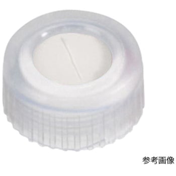 オートサンプラー用バイアルキャップ キャップ規格9-425用 100個入 透明スクリューキャップ+スリットセプタム LLG Labware