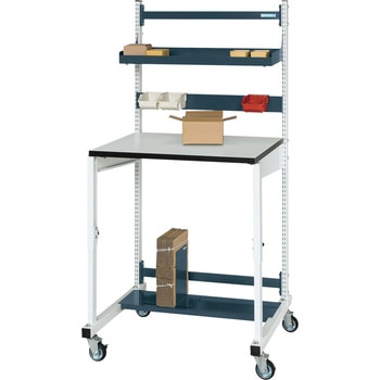 カスタマイズ作業台ワーテック(WTC/均等耐荷重130kg/メラミン天板/移動式) サカエ