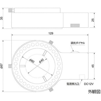 顕微鏡用LED照明 ACアダプター式 L30-AD12シリーズ オプター