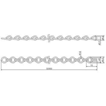 ステンレス二重リングチェーン 30M ジョー・プリンス竹下