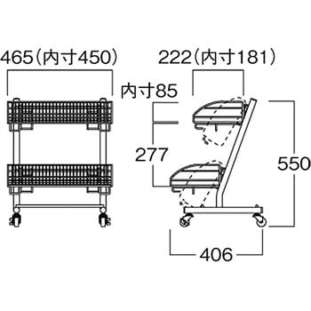 バスケットワゴン 河淳 ワゴン什器 【通販モノタロウ】