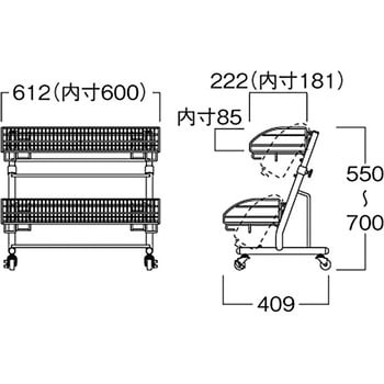 バスケットワゴン 河淳 ワゴン什器 【通販モノタロウ】