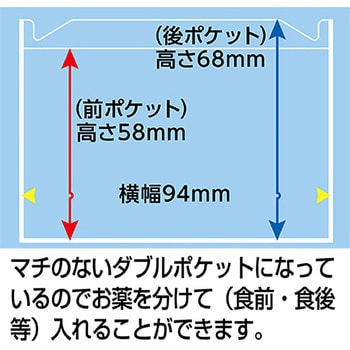 76251-102 おくすりカレンダーKWP2-32-(Wポケット) 1枚 金鵄製作所