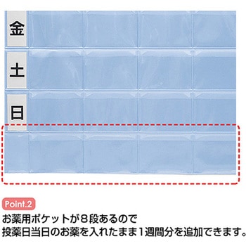 おくすりカレンダー ダブルポケットタイプ 金鵄製作所