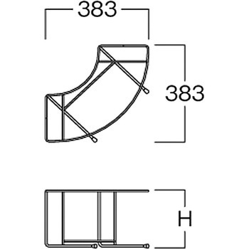 シェルフコーナーT50脚 河淳