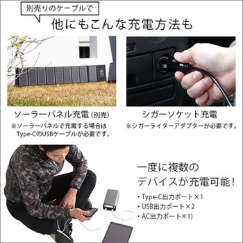 AC10 ポータブルバッテリー 1台 ホームテイスト 【通販モノタロウ】