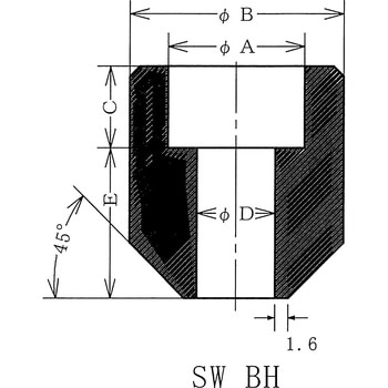 SWBH S/80 40A 高圧差込溶接形ボス 1個 ヤマト特殊鋼 【通販サイト