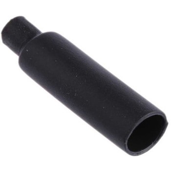 エンドキャップ 収縮前 6mm 収縮後 2mm 黒 1袋 50個入 - ヘラマンタイトン(タイトン)