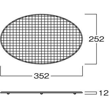 楕円皿4030M用クリンプ金網 河淳