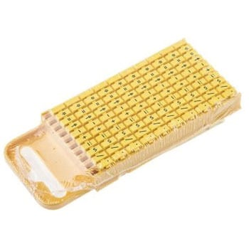 ケーブルマーカー 黄 なし 1袋 100個入 ヘラマンタイトン(タイトン)