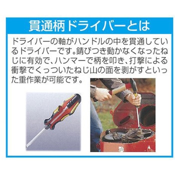 [-]ドライバー(貫通柄・手元六角) EA560PGシリーズ エスコ