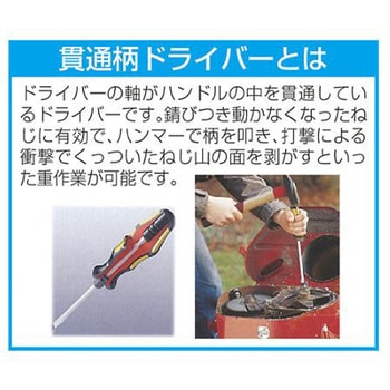 [+]ドライバー(貫通型/木柄) EA557DRシリーズ エスコ