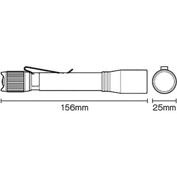 [単3x2本]フラッシュライト/LED(ペン型) EA758TAシリーズ エスコ