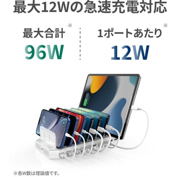 USB充電ステーション 10ポート96W ラトックシステム