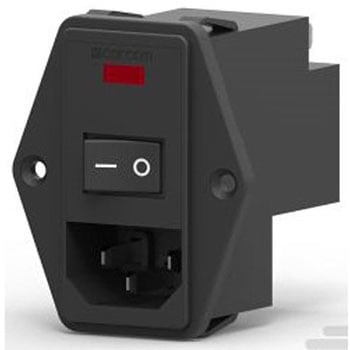 EMIフィルタ 電源ラインフィルタ ノイズフィルタ 10A フランジマウント 0.005 mA Single Stage TE CONNECTIVITY