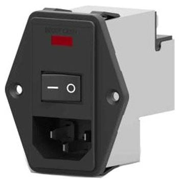 EMIフィルタ 電源ラインフィルタ ノイズフィルタ 10A フランジマウント 0.005 mA Single Stage TE CONNECTIVITY