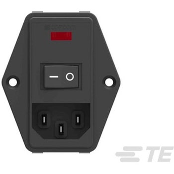 EMIフィルタ 電源ラインフィルタ ノイズフィルタ 6A フランジマウント 0.005 mA Single Stage 1箱 16個入 TE CONNECTIVITY