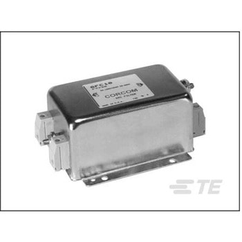 EMIフィルタ 電源ラインフィルタ ノイズフィルタ 単相 6A フランジマウント TE CONNECTIVITY