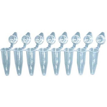 PCR 8連チューブ&シングルドームキャップ 0.2ml ナチュラル PCR-8Wシリーズ ビーエム機器