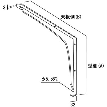 N-476-28S 鉄 パワー棚受2 MK(丸喜金属本社) 耐荷重100kg - 【通販