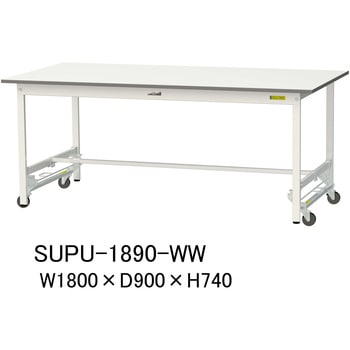 軽量作業台/耐荷重150kg_ワンタッチ移動H740_ワークテーブル150シリーズ 山金工業
