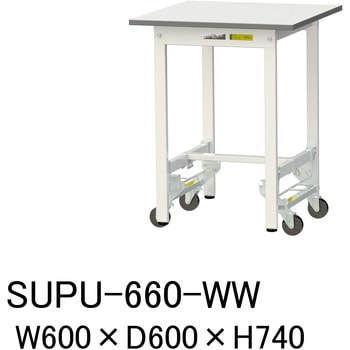 軽量作業台/耐荷重150kg_ワンタッチ移動H740_ワークテーブル150シリーズ 山金工業