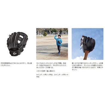 44256Y 野球軟式グローブ (天然皮革) 小学生向け 1個 GP[学童・教育