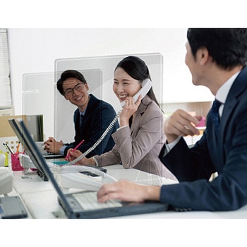 飛沫安心ガードアクリルスタンド 窓なし 縦横両用 450×600 Asmix(アスカ)