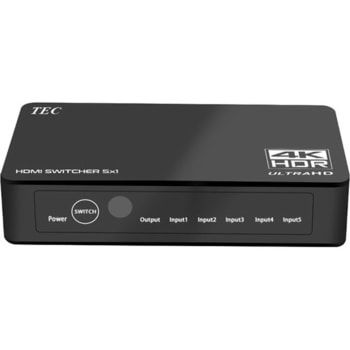 4K HDR対応 5入力1出力HDMI切替器 テック(TEC)