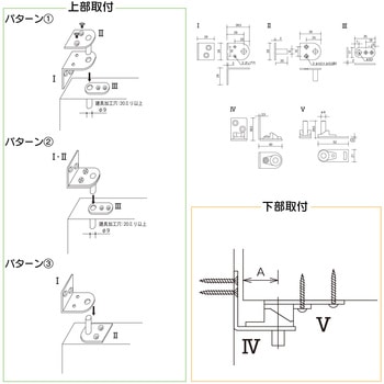 ステンレスミニグレビティヒンジ WAKI