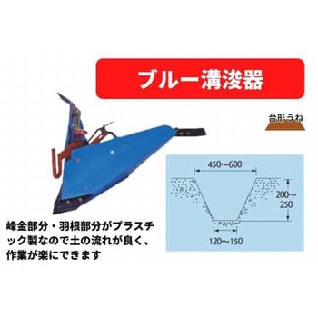 ブルー溝浚器 尾輪付 ロータリー用 三菱マヒンドラ農機