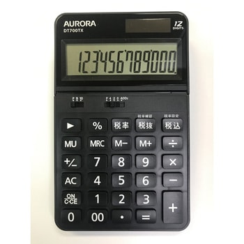 DT700TX-K 簡易税率切換え卓上電卓 AURORA(オーロラジャパン) 桁数12 ...