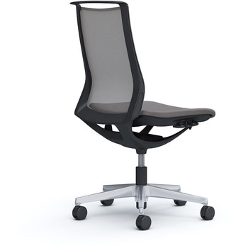 モード メッシュタイプ 肘なし ミドルバック ブラック 5本脚 樹脂フレーム ブラックボディ インターロック オカムラ(岡村製作所)