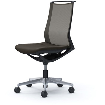 モード メッシュタイプ 肘なし ミドルバック ブラック 5本脚 樹脂フレーム ブラックボディ インターロック オカムラ(岡村製作所)