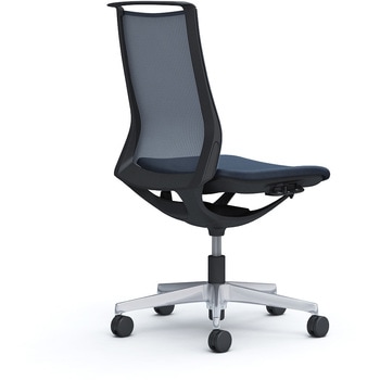 モード メッシュタイプ 肘なし ミドルバック ブラック 5本脚 樹脂フレーム ブラックボディ インターロック オカムラ(岡村製作所)