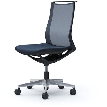 モード メッシュタイプ 肘なし ミドルバック ブラック 5本脚 樹脂フレーム ブラックボディ インターロック オカムラ(岡村製作所)