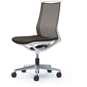 モード メッシュタイプ 肘なし ミドルバック ホワイト 5本脚 樹脂フレーム ホワイトボディ インターロック - オカムラ(岡村製作所)