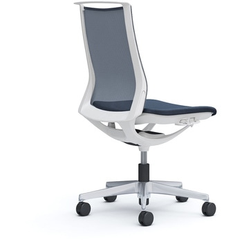 モード メッシュタイプ 肘なし ミドルバック ホワイト 5本脚 樹脂フレーム ホワイトボディ インターロック - オカムラ(岡村製作所)