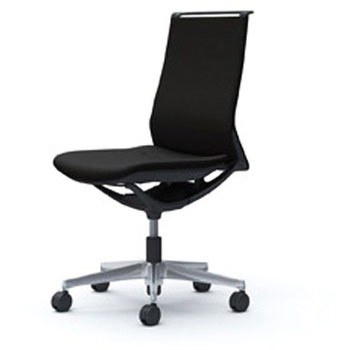 モード 肘なし ブラックフレーム プレーンクロス オカムラ(岡村製作所)