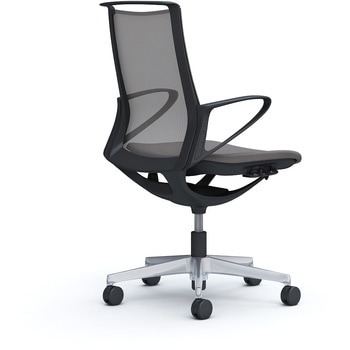 モード メッシュタイプ 固定肘 ミドルバック ブラック 5本脚 樹脂フレーム ブラックボディ インターロック オカムラ(岡村製作所)