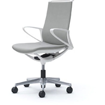 モード 樹脂肘 ホワイトフレーム プレーンクロス オカムラ(岡村製作所)