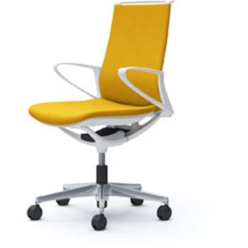 モード 樹脂肘 ホワイトフレーム プレーンクロス オカムラ(岡村製作所)