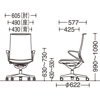 モード ハイバック 樹脂肘 ブラックボディ 5本脚 樹脂フレーム インターロッククロス オカムラ(岡村製作所)