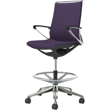 モード ミドルバック アルミ肘 ブラックボディ ハイチェア アルミフレーム ミックスクロス オカムラ(岡村製作所)