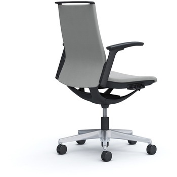 モード ミドルバック 可動肘 ブラックボディ 5本脚 樹脂フレーム ブラックボディ プレーンクロス オカムラ(岡村製作所)