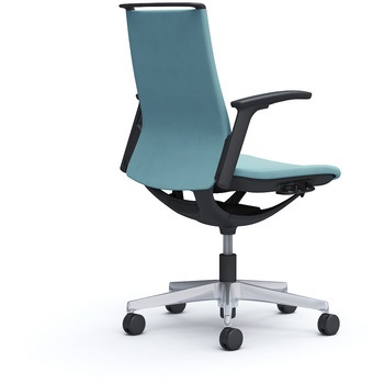 モード ミドルバック 可動肘 ブラックボディ 5本脚 樹脂フレーム ブラックボディ プレーンクロス オカムラ(岡村製作所)