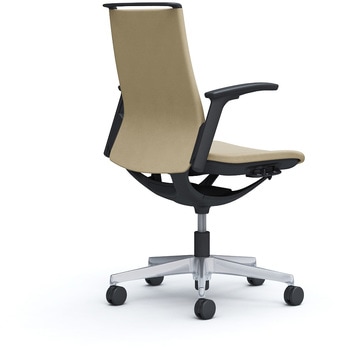 モード ミドルバック 可動肘 ブラックボディ 5本脚 樹脂フレーム ブラックボディ インターロッククロス オカムラ(岡村製作所)