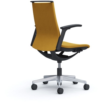 モード ミドルバック 可動肘 ブラックボディ 5本脚 樹脂フレーム ブラックボディ インターロッククロス オカムラ(岡村製作所)