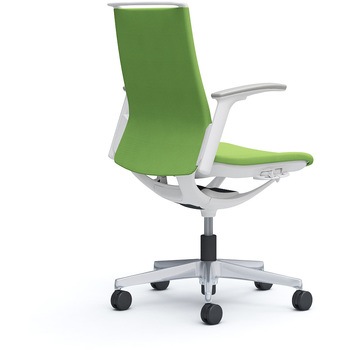 モード ミドルバック 可動肘 ホワイトボディ 5本脚 樹脂フレーム ホワイトボディ プレーンクロス オカムラ(岡村製作所)